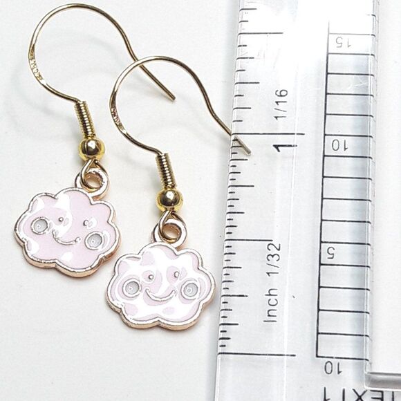 Boho Earrings  127# Freshwater Pearls 2PairSet Goldplate 925 SilverHooksStamp Bo - Picture 6 of 6